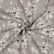 CANVAS DIGITAL FLOWERS TAUPE (thumbnail) #2