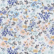 COTTON VOILE DIGITAL FLOWERS BLUE (thumbnail) #2