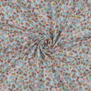 DOUBLE GAUZE GOTS DIGITAL FLOWERS WHITE / PINK (thumbnail) #2