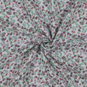 DOUBLE GAUZE GOTS DIGITAL FLOWERS WHITE / GRAPE (thumbnail) #2
