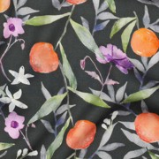 VISCOSE SATIN DIGITAL LEAVES DARK GREEN (thumbnail) #2