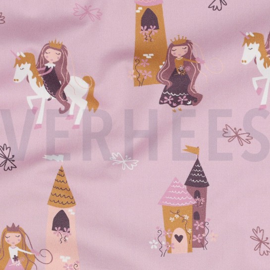 KATOENEN POPLIN PRINSESSEN ROZE #7