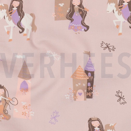 BAUMWOLLE POPELINE PRINZESSINNEN MAUVE #7