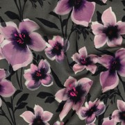 FRENCH TERRY DIGITAL FLOWERS GREEN (thumbnail) #2