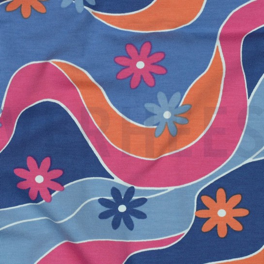 JERSEY BLUMEN BLAU #7