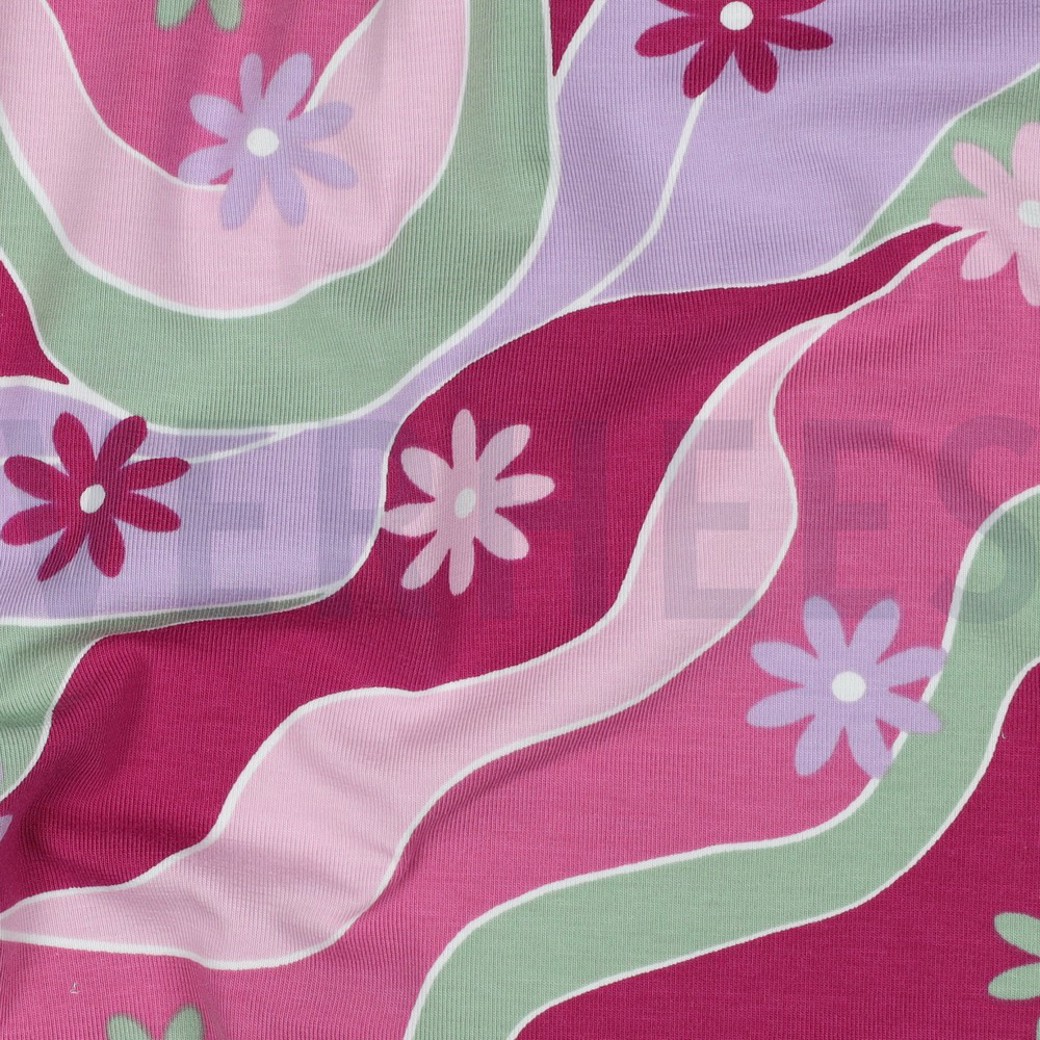 JERSEY FLOWERS PINK #2