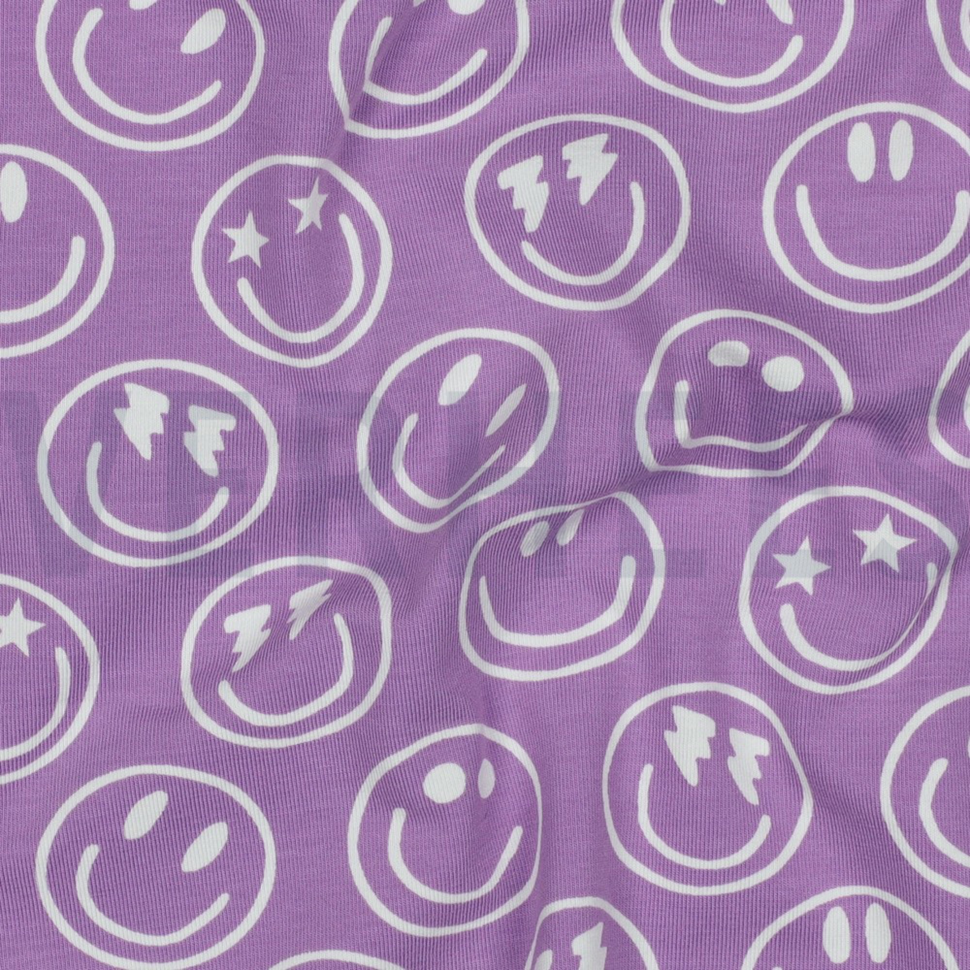JERSEY HAPPY FACES LAVENDER (high resolution) #2