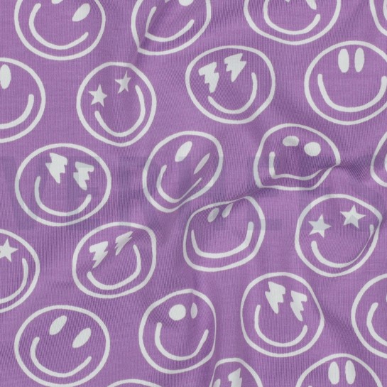 JERSEY SMILEYS LAVENDEL #7