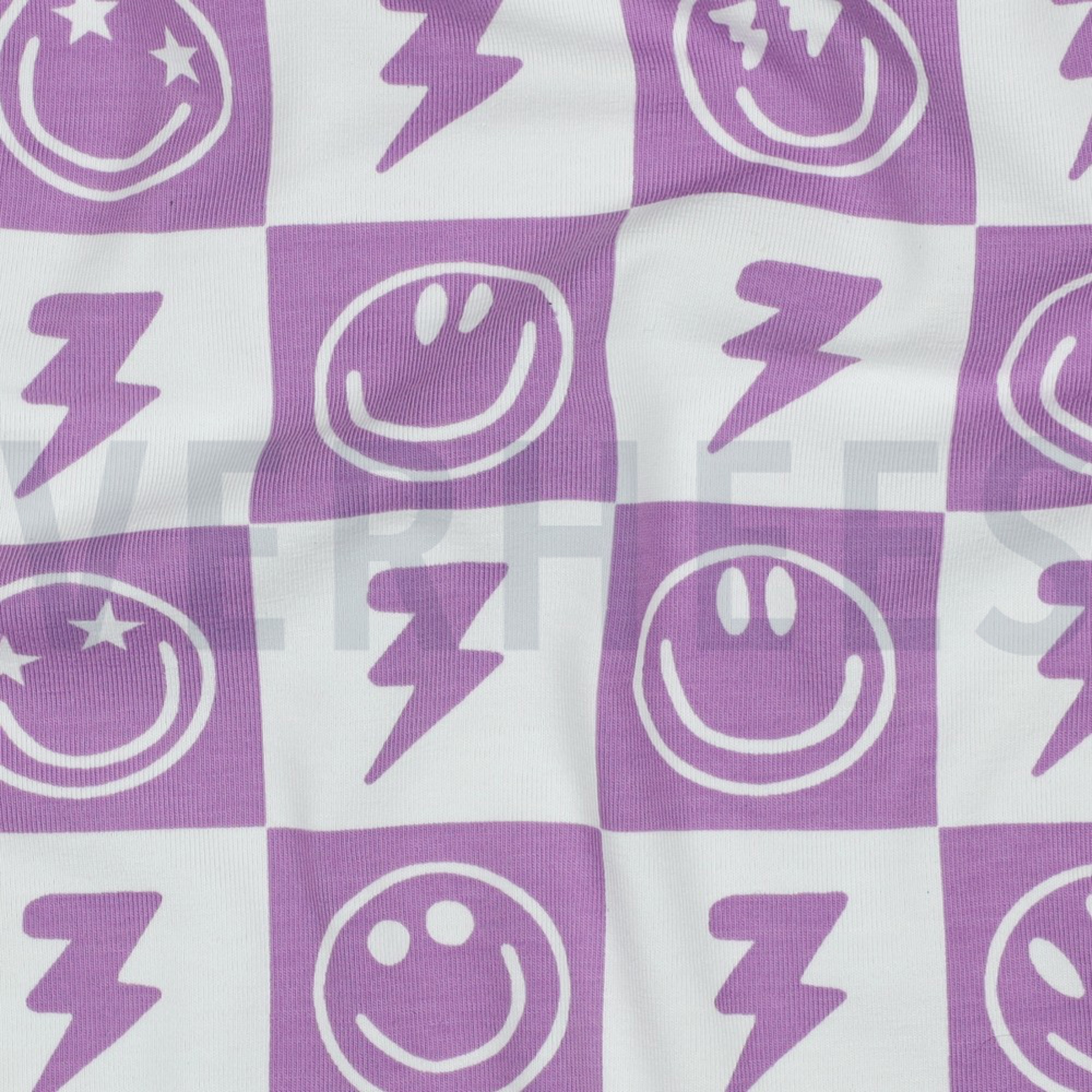 JERSEY HAPPY FACES LAVENDER (high resolution) #2