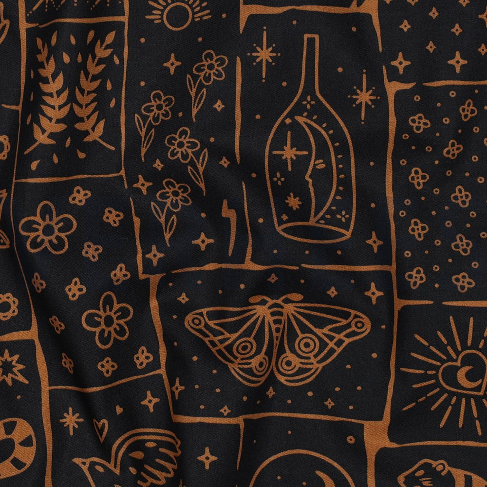FINE POPLIN BOHO BLACK (high resolution) #2