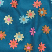 BABYCORD FOIL FLOWERS PETROL (thumbnail) #2