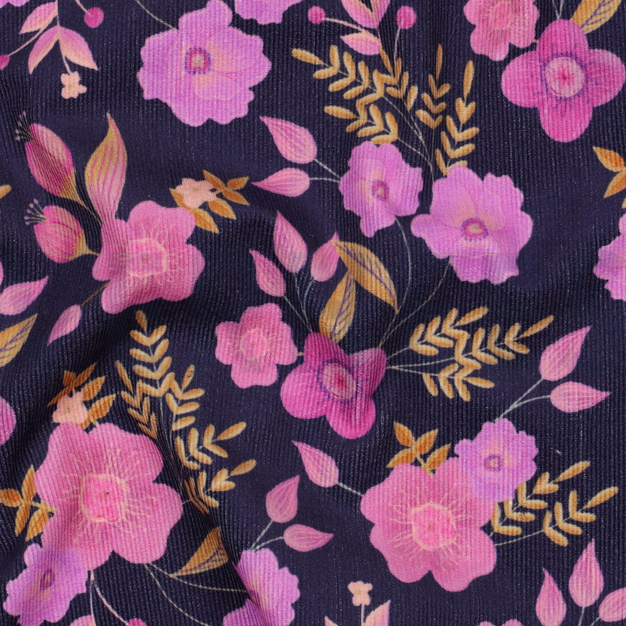 BABYCORD DIGITAL FLOWERS NAVY (high resolution) #2