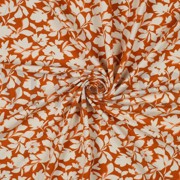 BAMBOO COTTON JERSEY FLOWERS PUMPKIN (thumbnail) #2