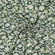 BAMBOO COTTON JERSEY FLOWERS EMERALD (thumbnail) #2