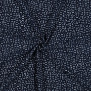 BAMBOO COTTON JERSEY FLOWERS NAVY (thumbnail) #2