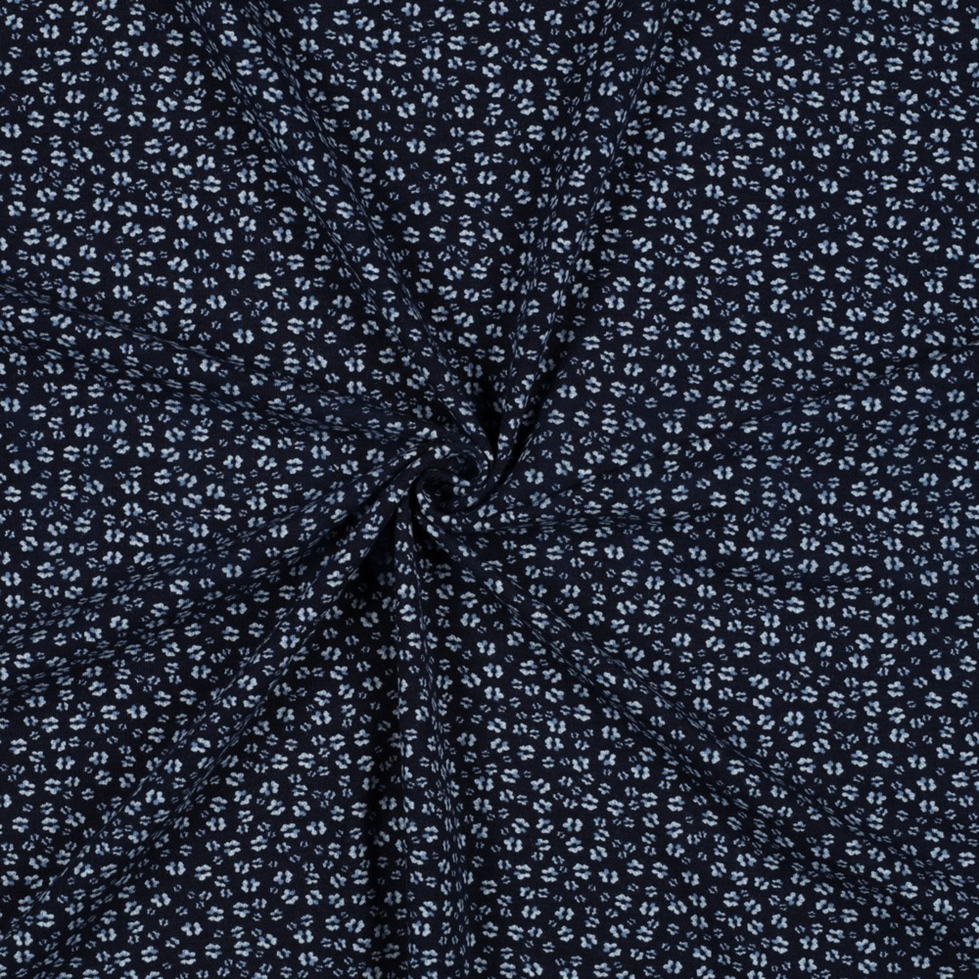 BAMBOO COTTON JERSEY FLOWERS NAVY (high resolution) #2