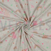 JERSEY MELANGE NEON UNICORN ECRU MELANGE (thumbnail) #2