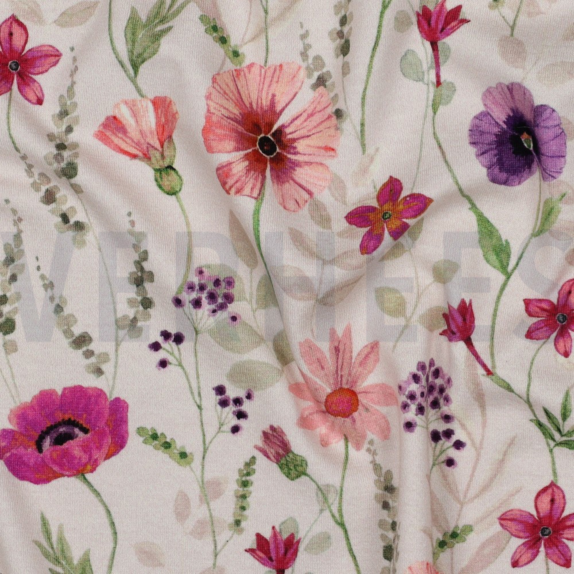 JERSEY DIGITAL FLOWERS OFF-WHITE (high resolution) #2