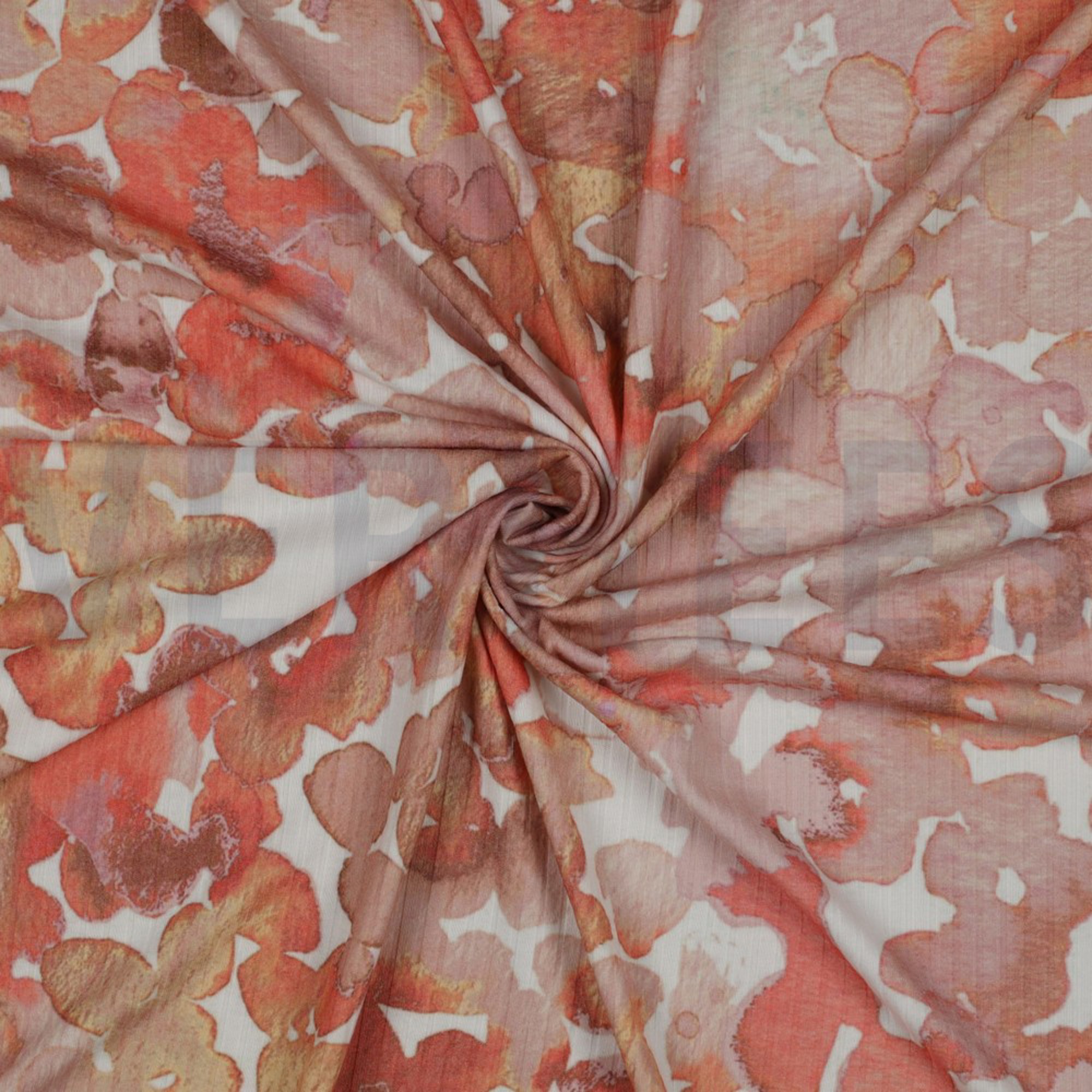 RIB JERSEY DIGITAL FLOWERS PEACH (high resolution) #2