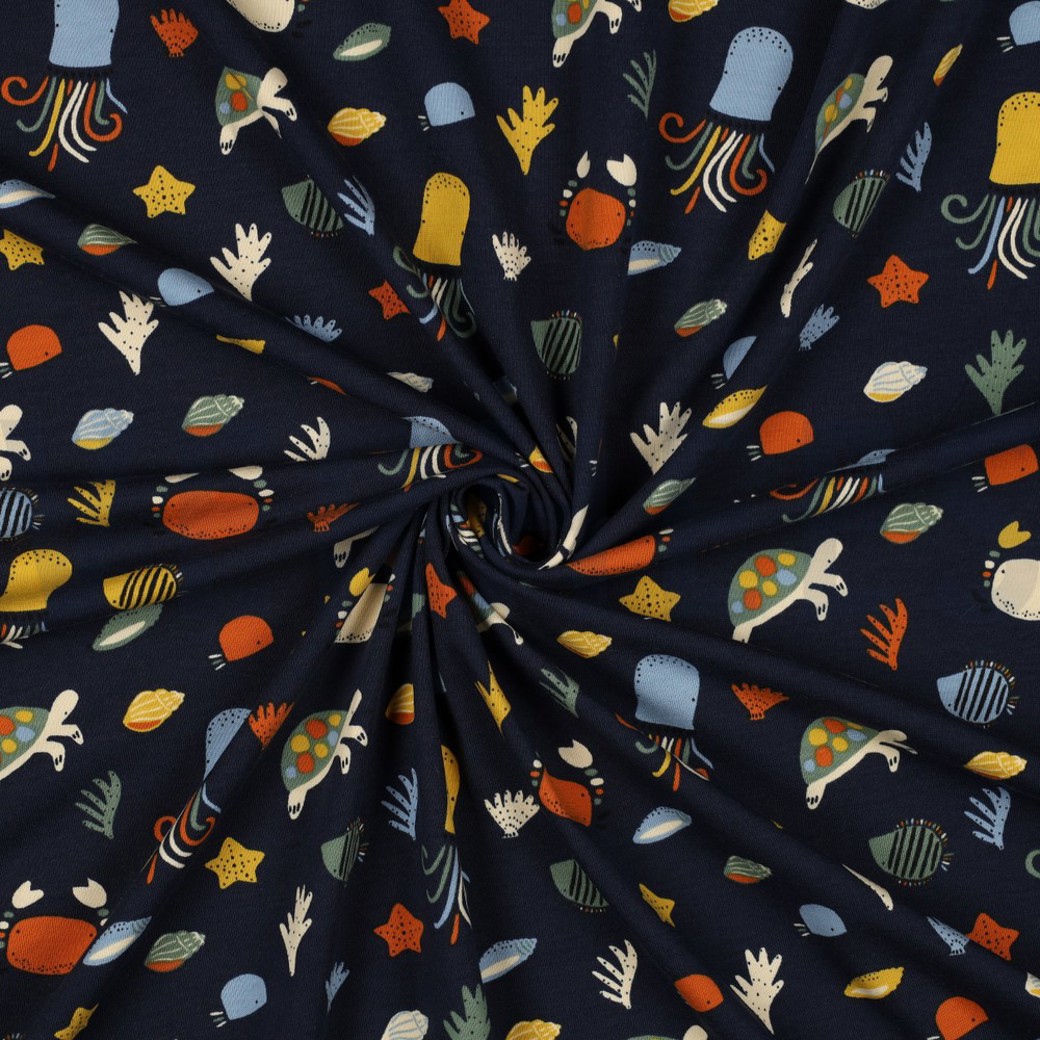 JERSEY OCEAN ANIMALS NAVY #2