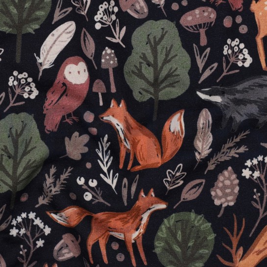 SWEAT DIGITAL FOREST ANIMALS NAVY #7