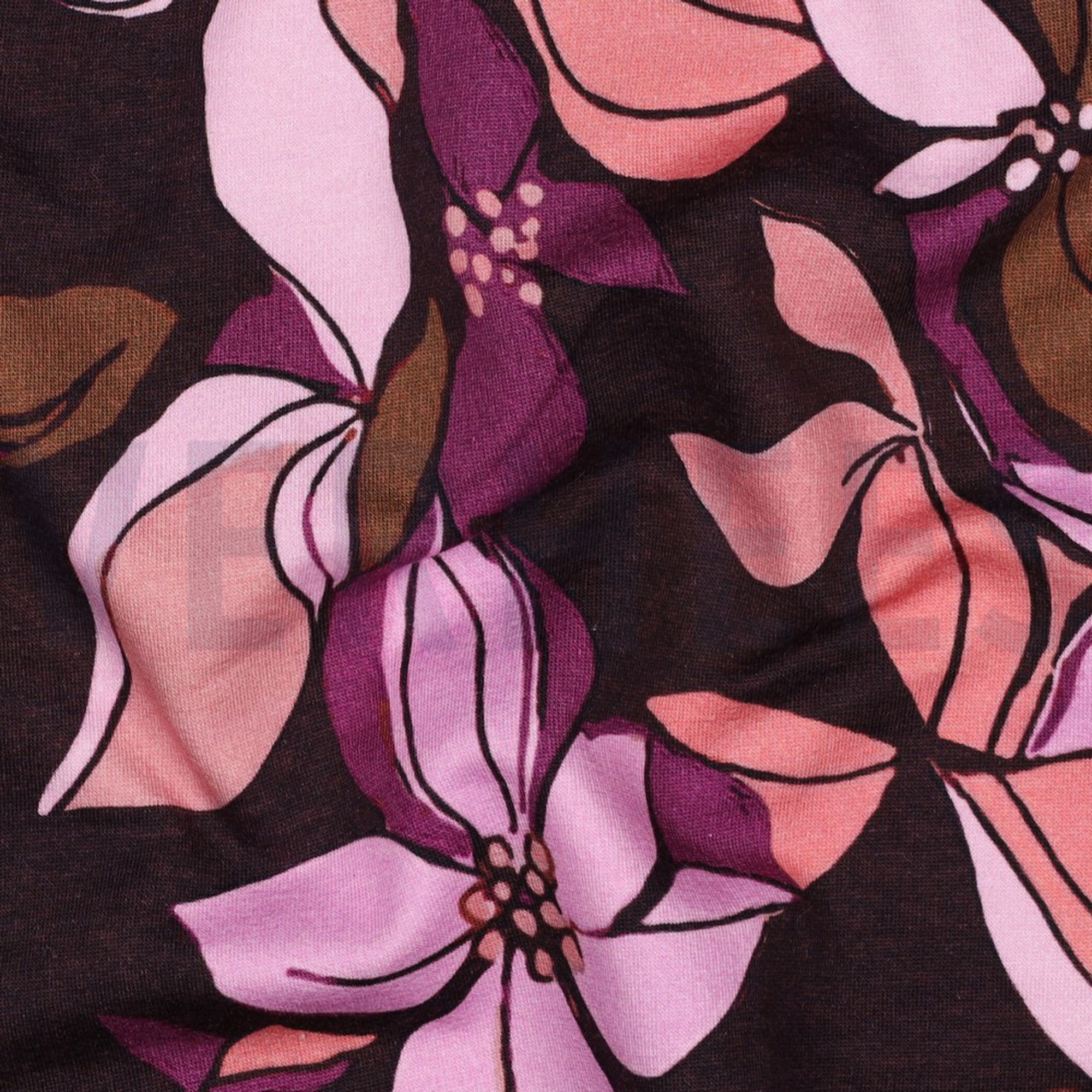 SWEAT DIGITAL FLOWERS BORDEAUX (high resolution) #2