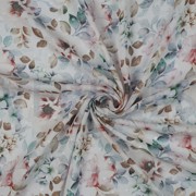 VISCOSE DOBBY DIGITAL FLOWERS WHITE (thumbnail) #2