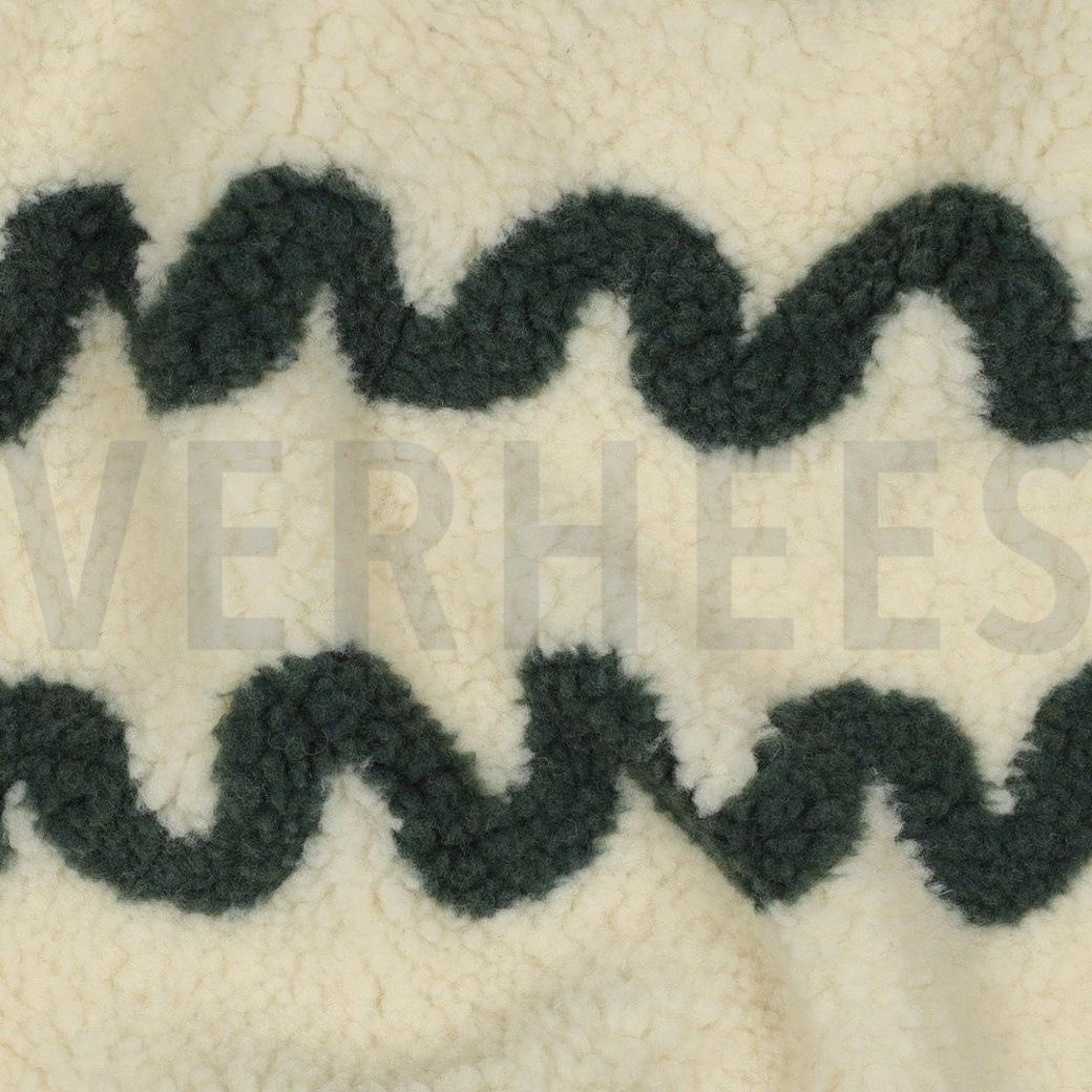 TEDDY JACQUARD WAVES ARMY GREEN #2