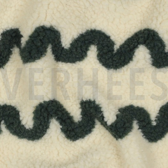 TEDDY JACQUARD WAVES ARMY GREEN #7