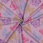 JERSEY MELANGE GLITTER BUTTERFLIES LILAC MELANGE (thumbnail) #2