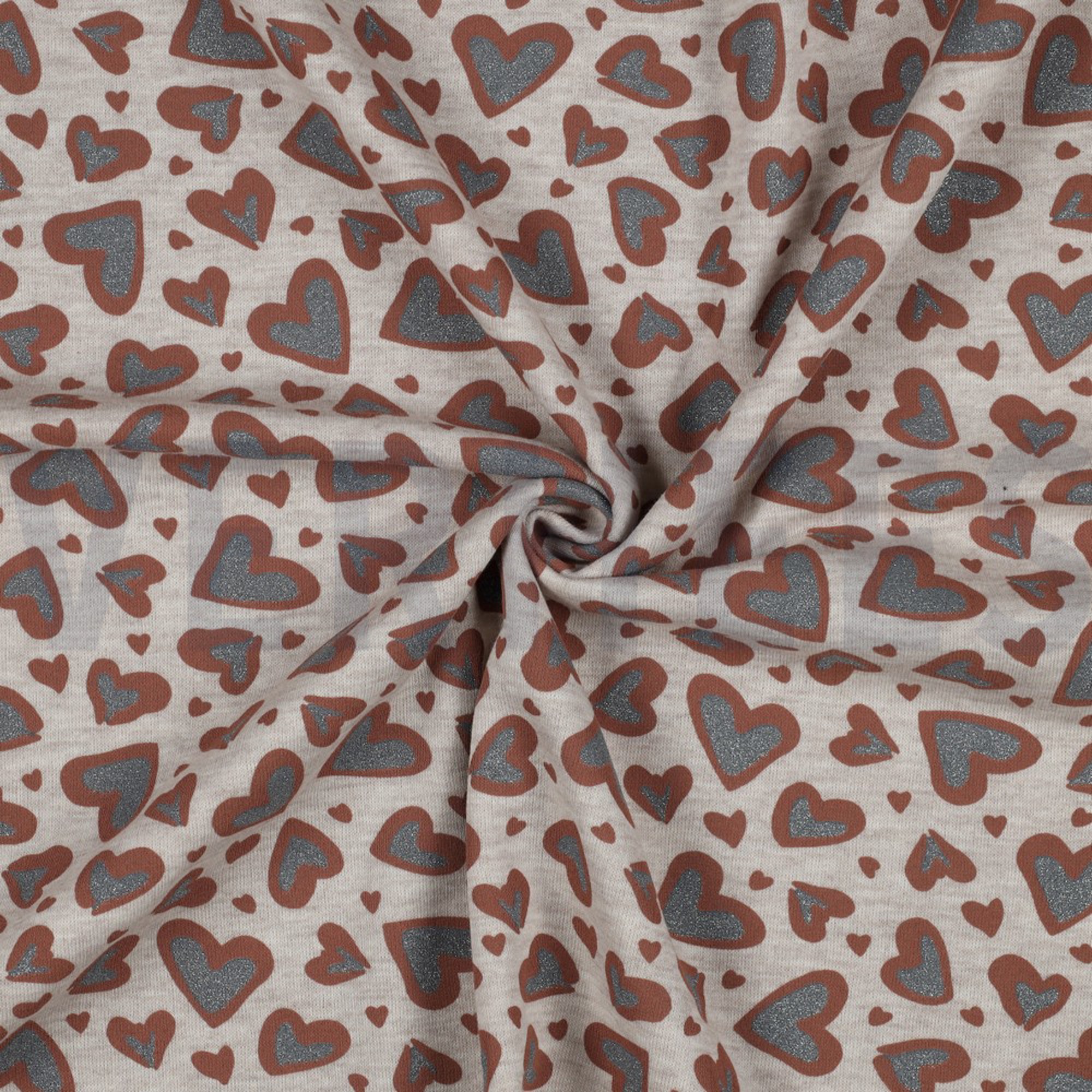 SWEAT MELANGE GLITTER LEOPARD HEARTS LIGHT SAND MELANGE (high resolution) #2