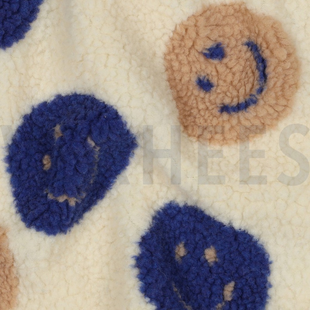 TEDDY JACQUARD HAPPY FACES ECRU #2