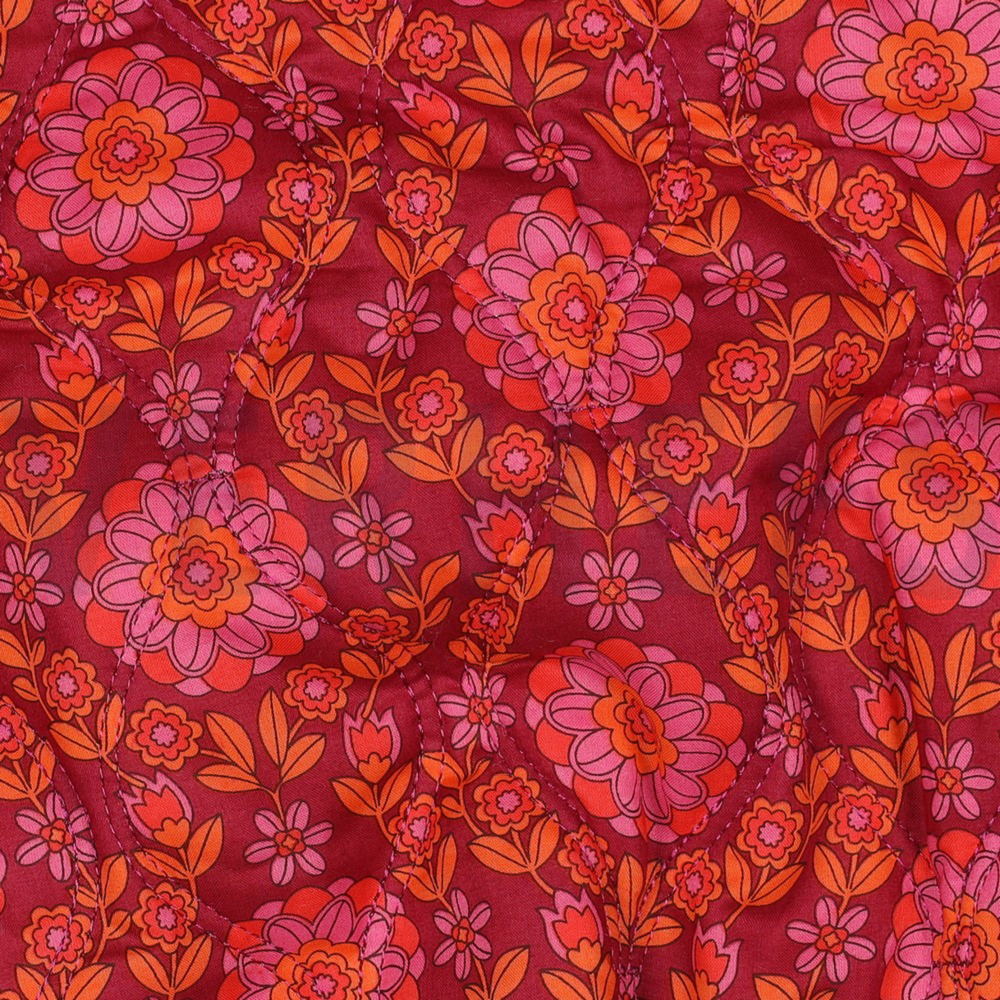 COTTON VOILE STEPPED FLOWERS PINK / BORDEAUX (high resolution) #2