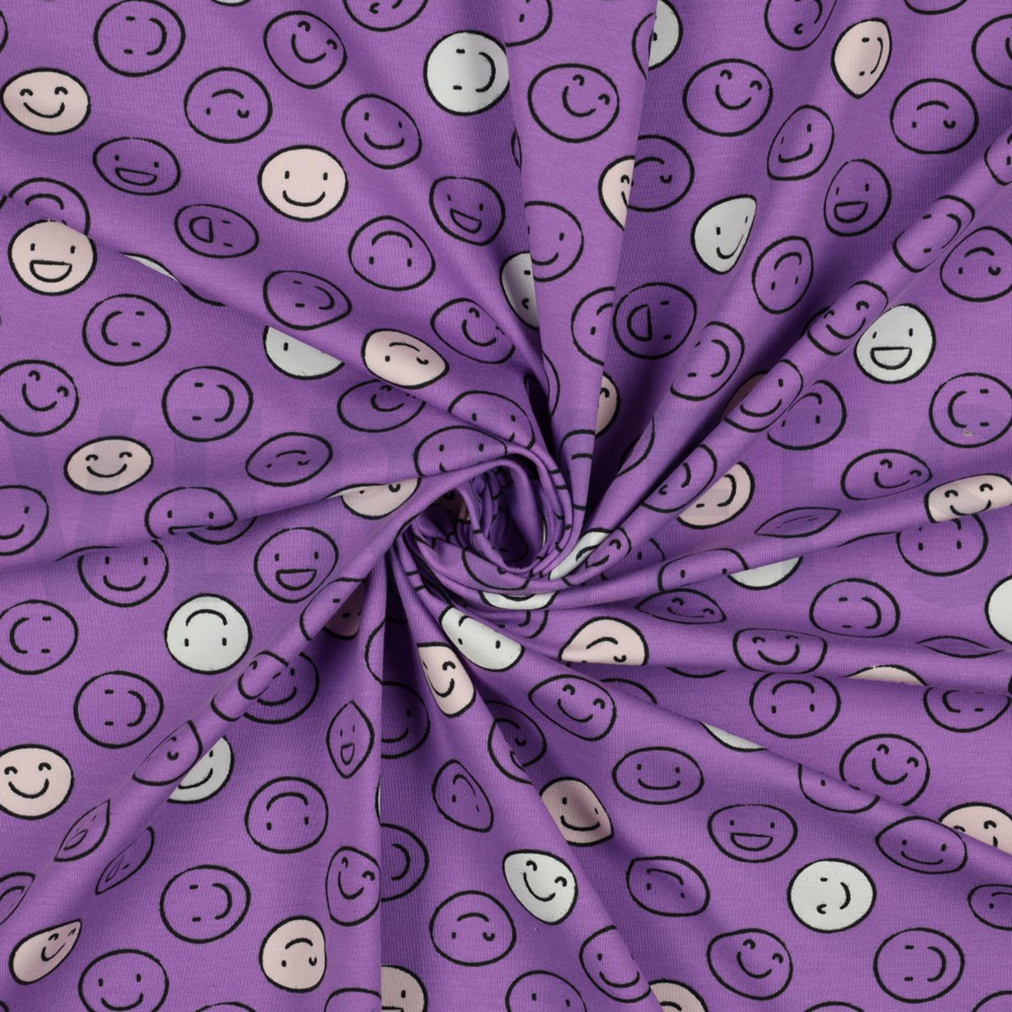 JERSEY GLOW IN THE DARK SMILEYS PURPLE (high resolution) #2