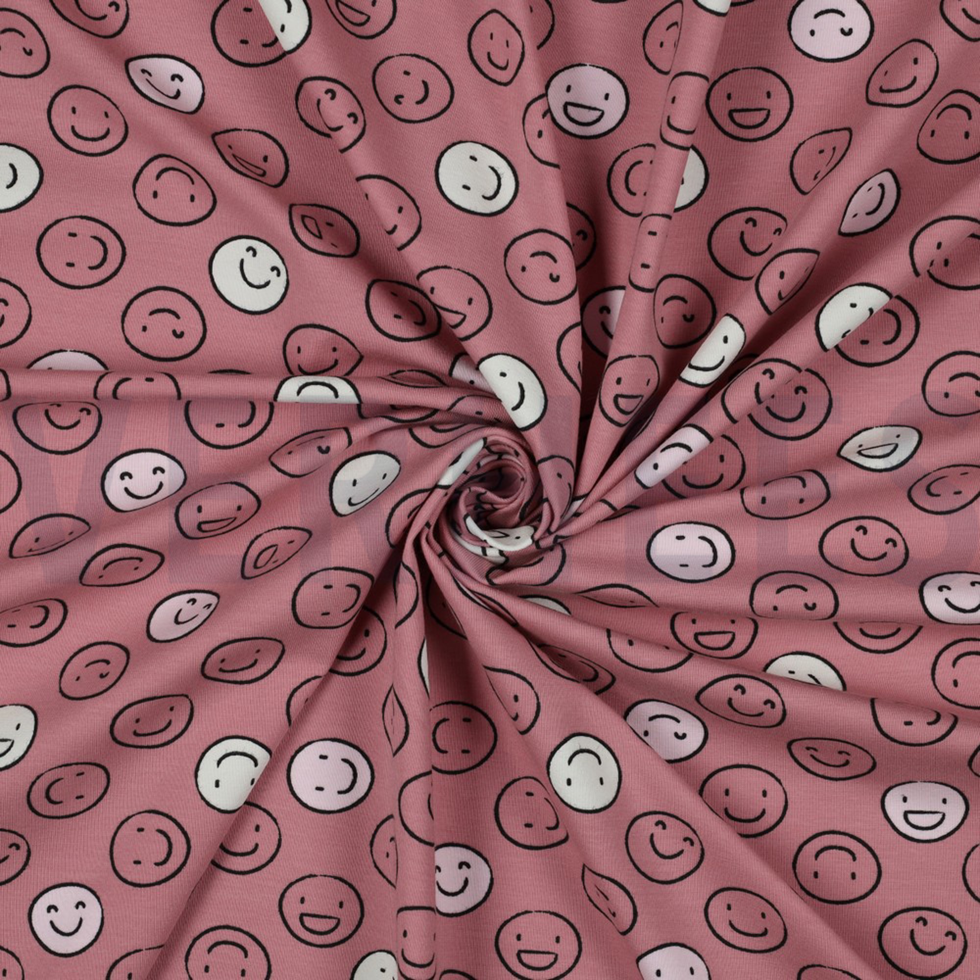 JERSEY GLOW IN THE DARK SMILEYS ROUGE (high resolution) #2