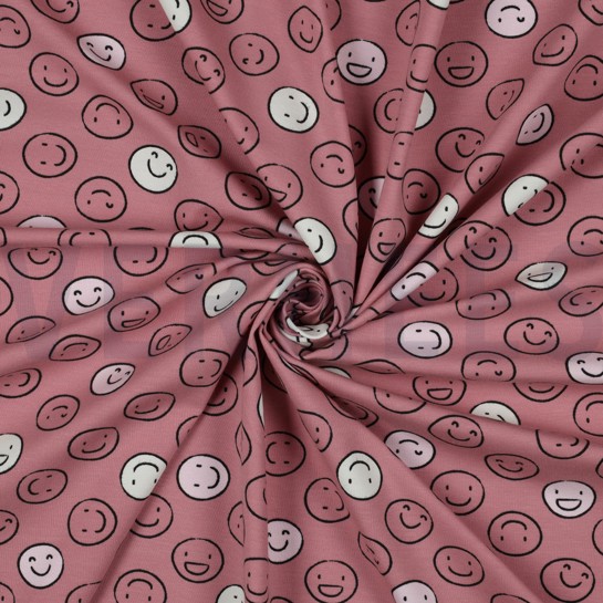 JERSEY GLOW IN THE DARK SMILEYS ROUGE #7