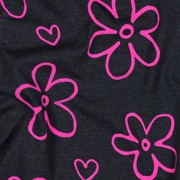JERSEY MELANGE NEON FLOWERS NAVY (thumbnail) #2