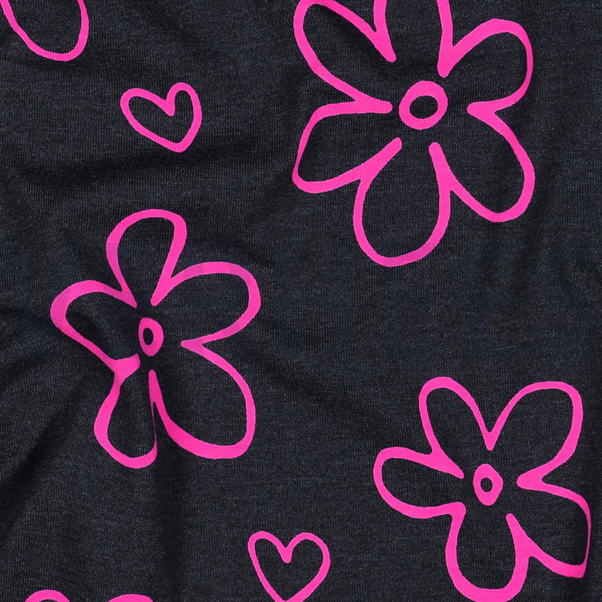 JERSEY MELANGE NEON FLOWERS NAVY (high resolution) #2