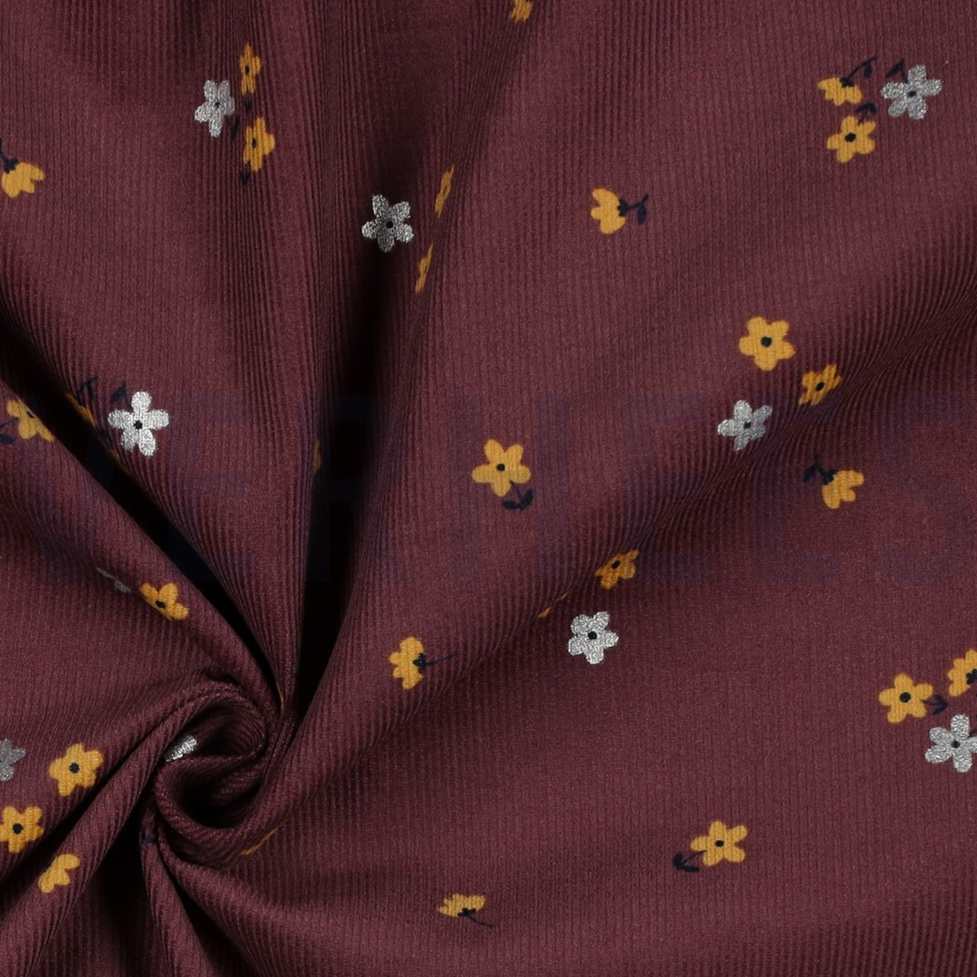 BABYCORD GLITTER FLOWERS MULBERRY (high resolution) #2