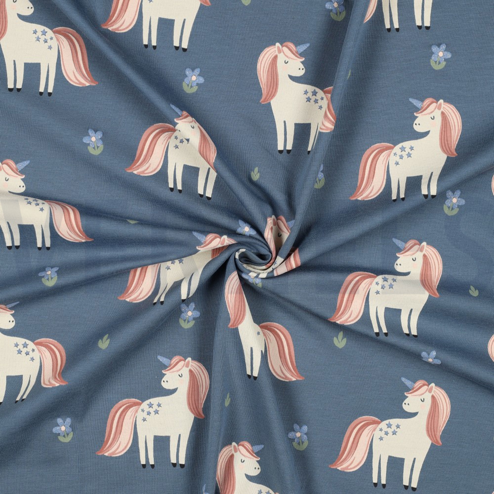 JERSEY GLITTER UNICORNS BLUE (high resolution) #2