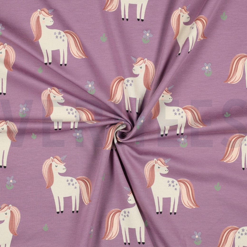 JERSEY GLITTER UNICORNS GRAPE #2
