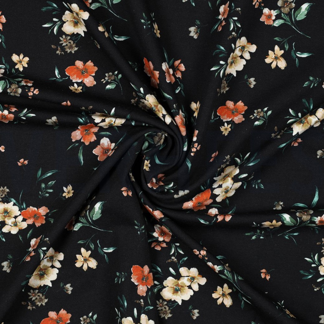 SWEAT DIGITAL FLOWERS BLACK #2