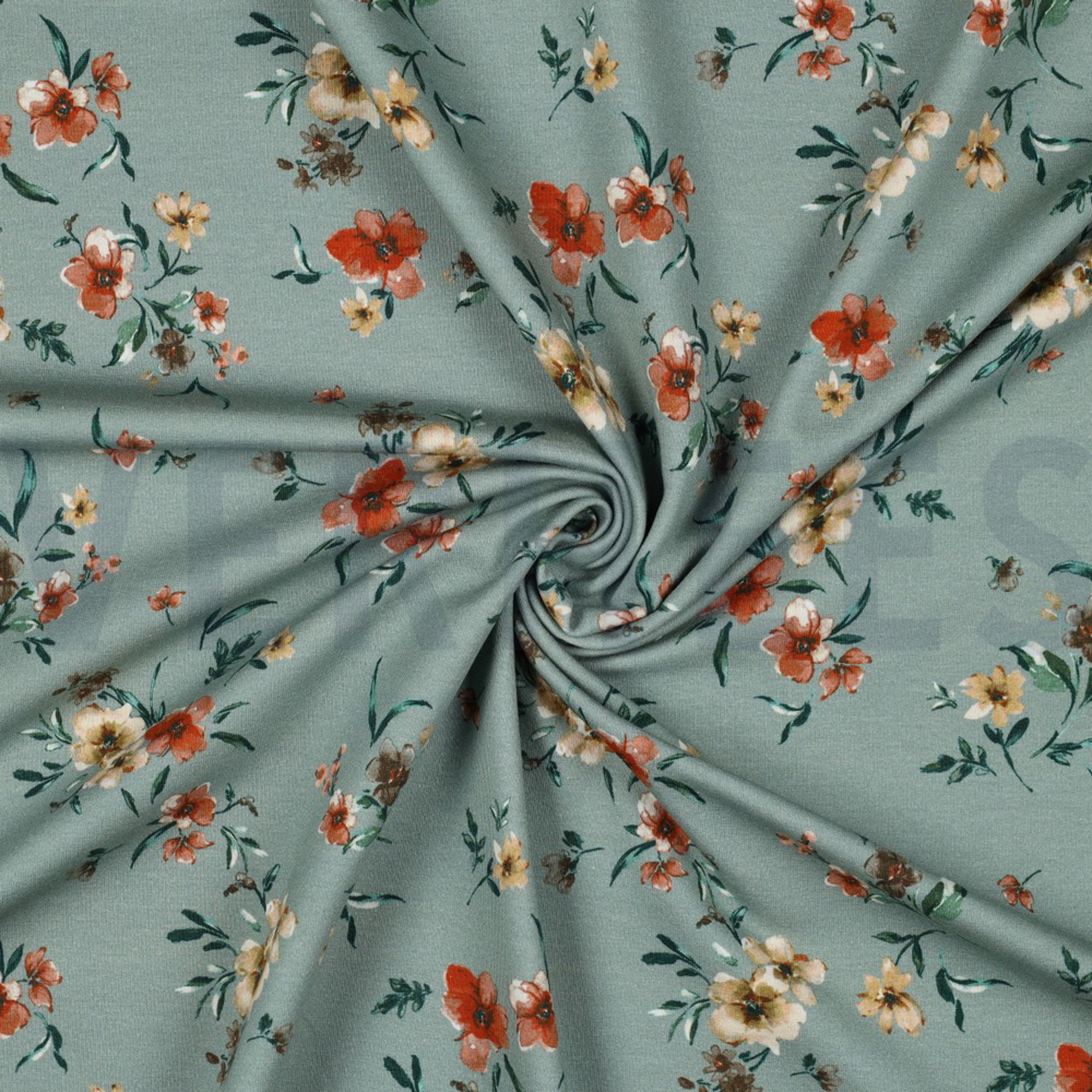 SWEAT DIGITAL FLOWERS DARK MINT (high resolution) #2
