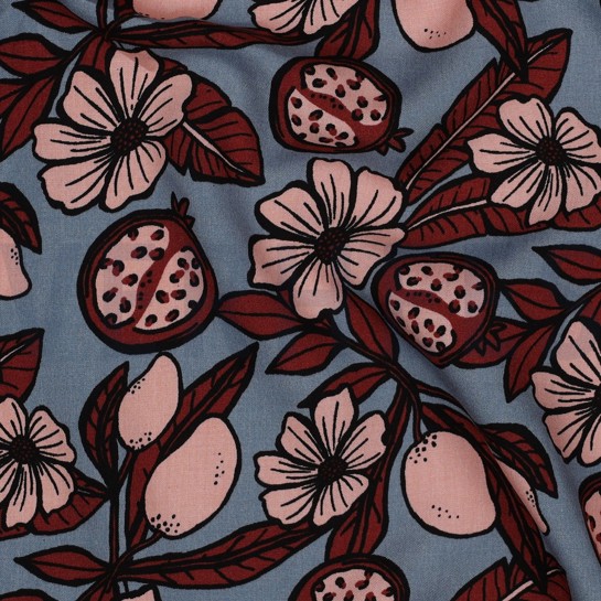 VISCOSE RADIANCE FLOWERS SALMON #7