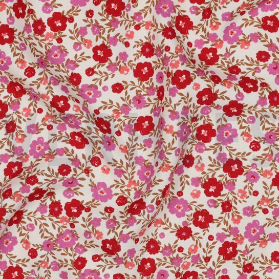 VISCOSE RADIANCE FLOWERS OFFWHITE #7