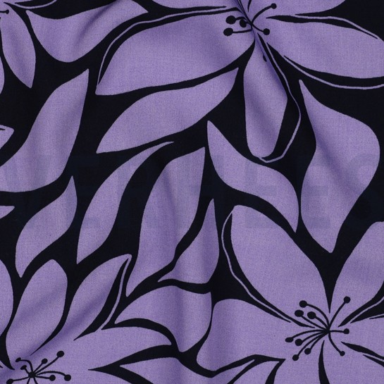VISCOSE RADIANCE FLOWERS NAVY/ LILAC #7