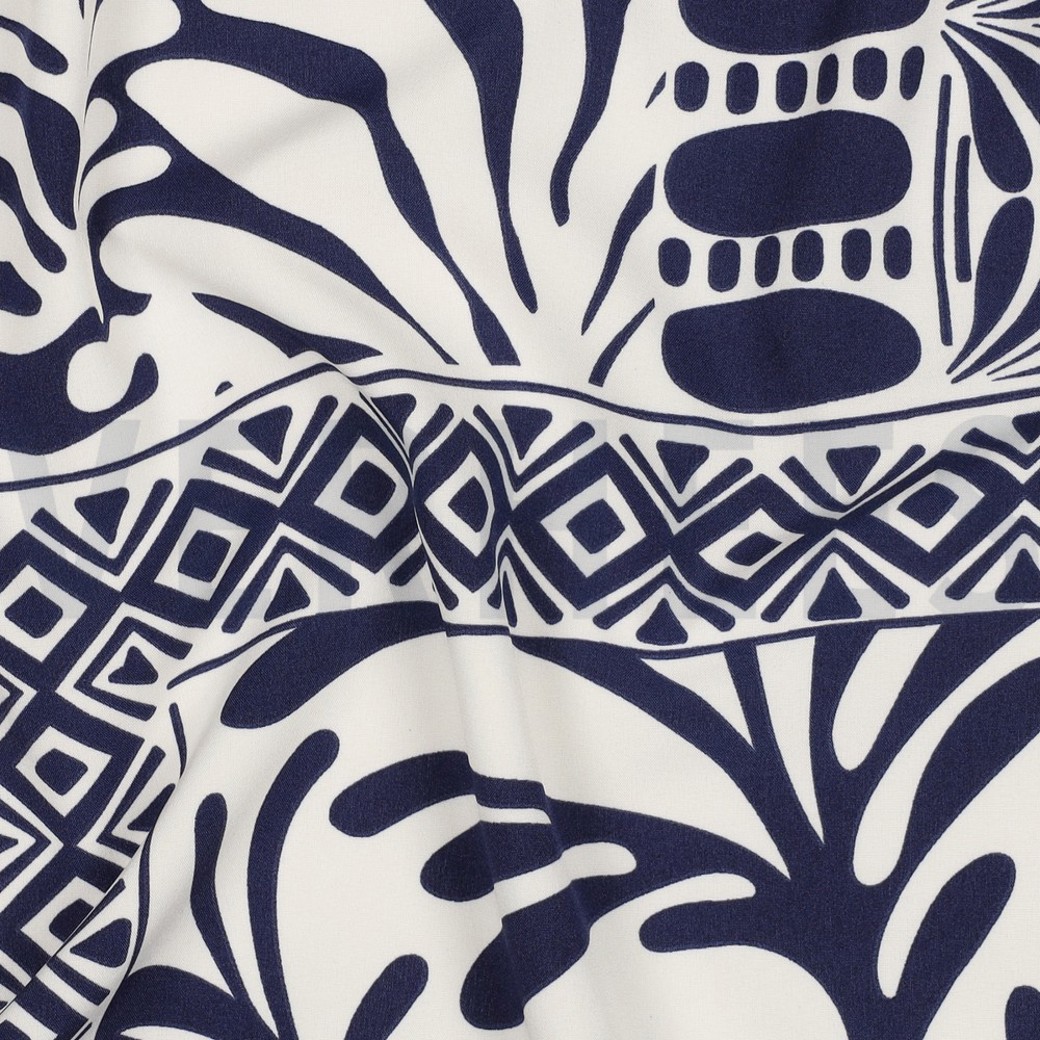 MAGNOLIA STRETCH PATCHWORK NAVY #2