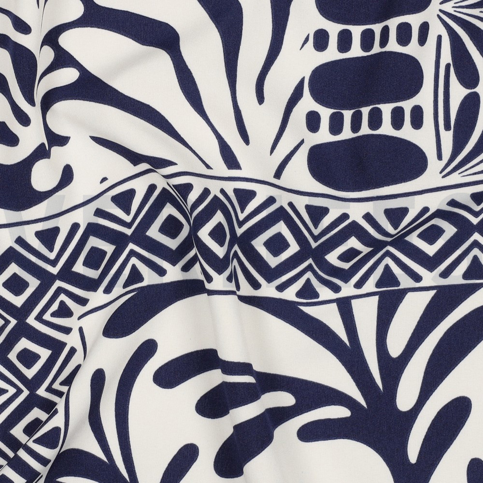 MAGNOLIA STRETCH PATCHWORK NAVY (high resolution) #2