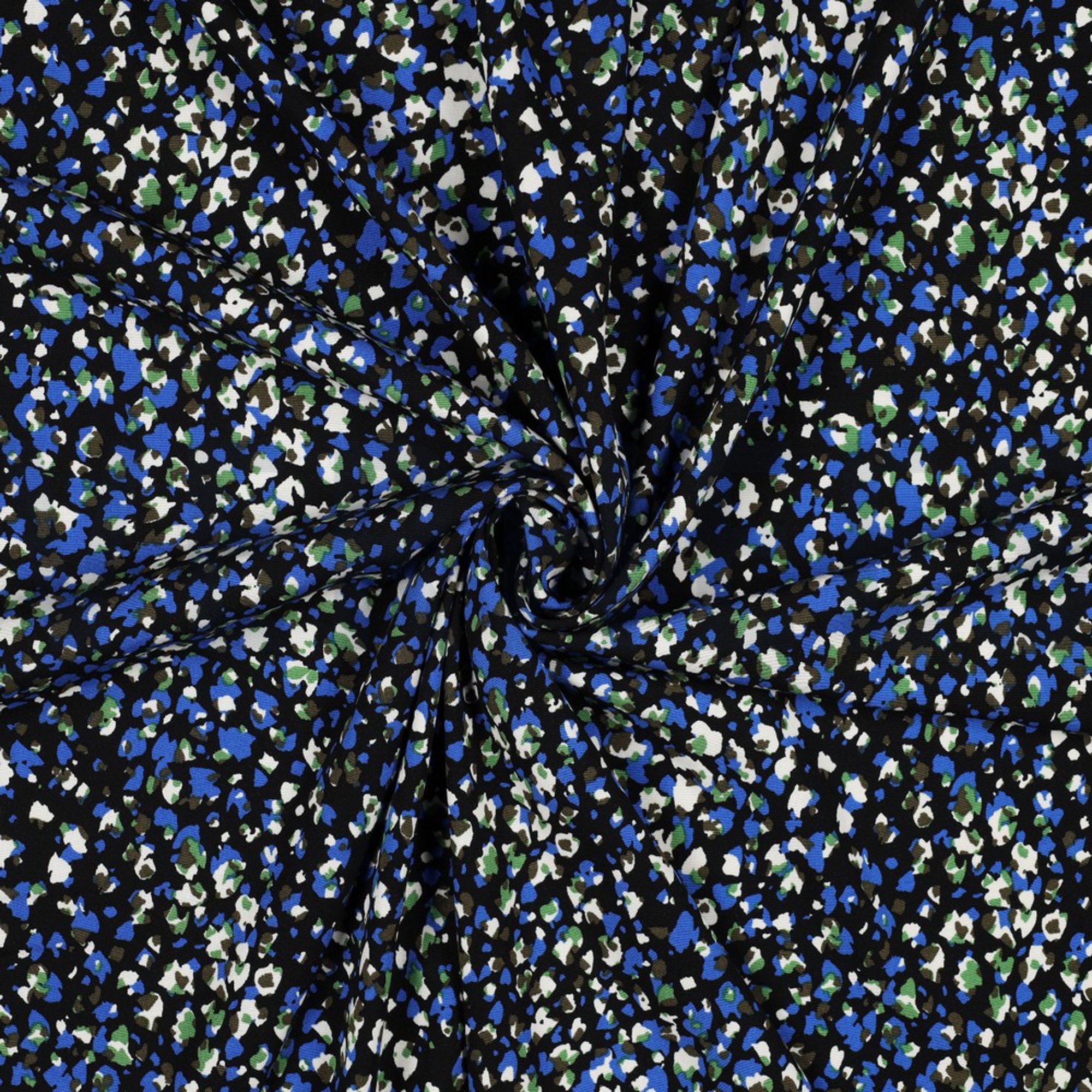 VISCOSE POPLIN STRETCH ANIMAL SKIN BLACK (high resolution) #2