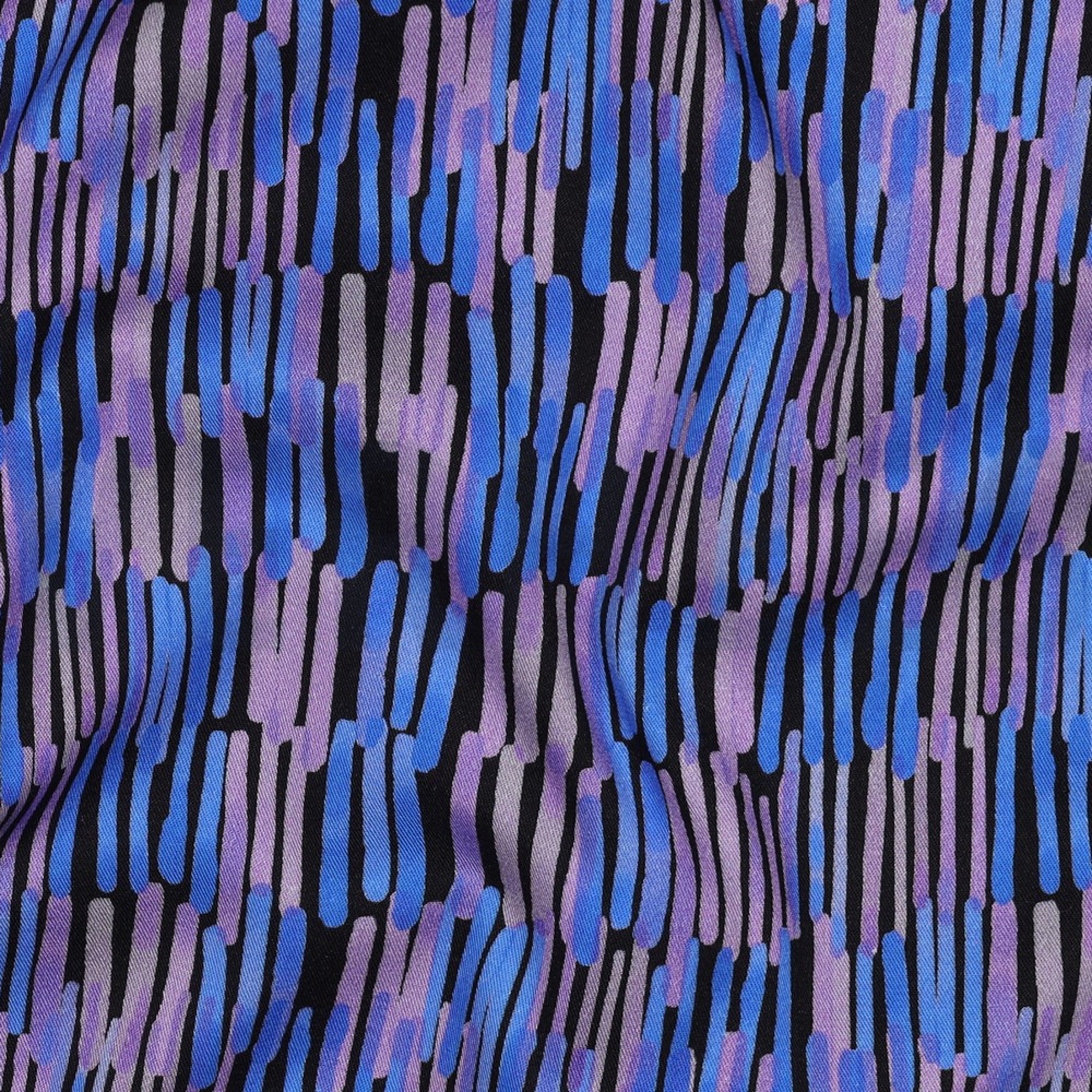 ROSELLA STRETCH DIGITAL STRIPES BLACK (high resolution) #2